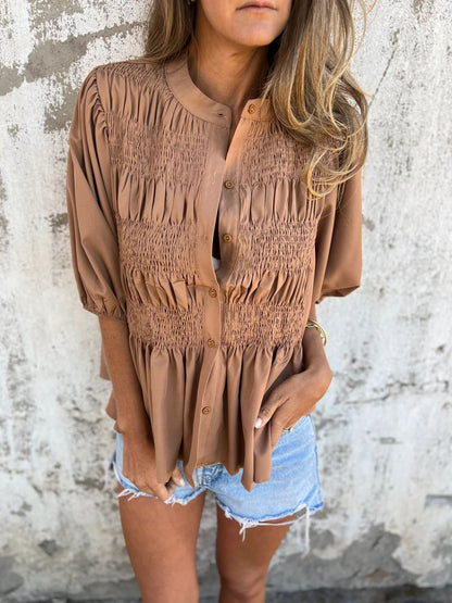Selin | Elegante blouse met pofmouw