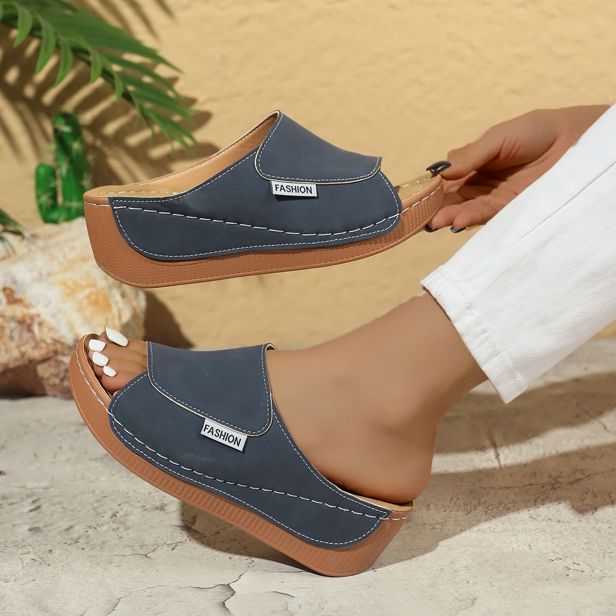 Noelle | Comfort sandalen met verhoogde zool