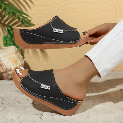 Noelle | Comfort sandalen met verhoogde zool