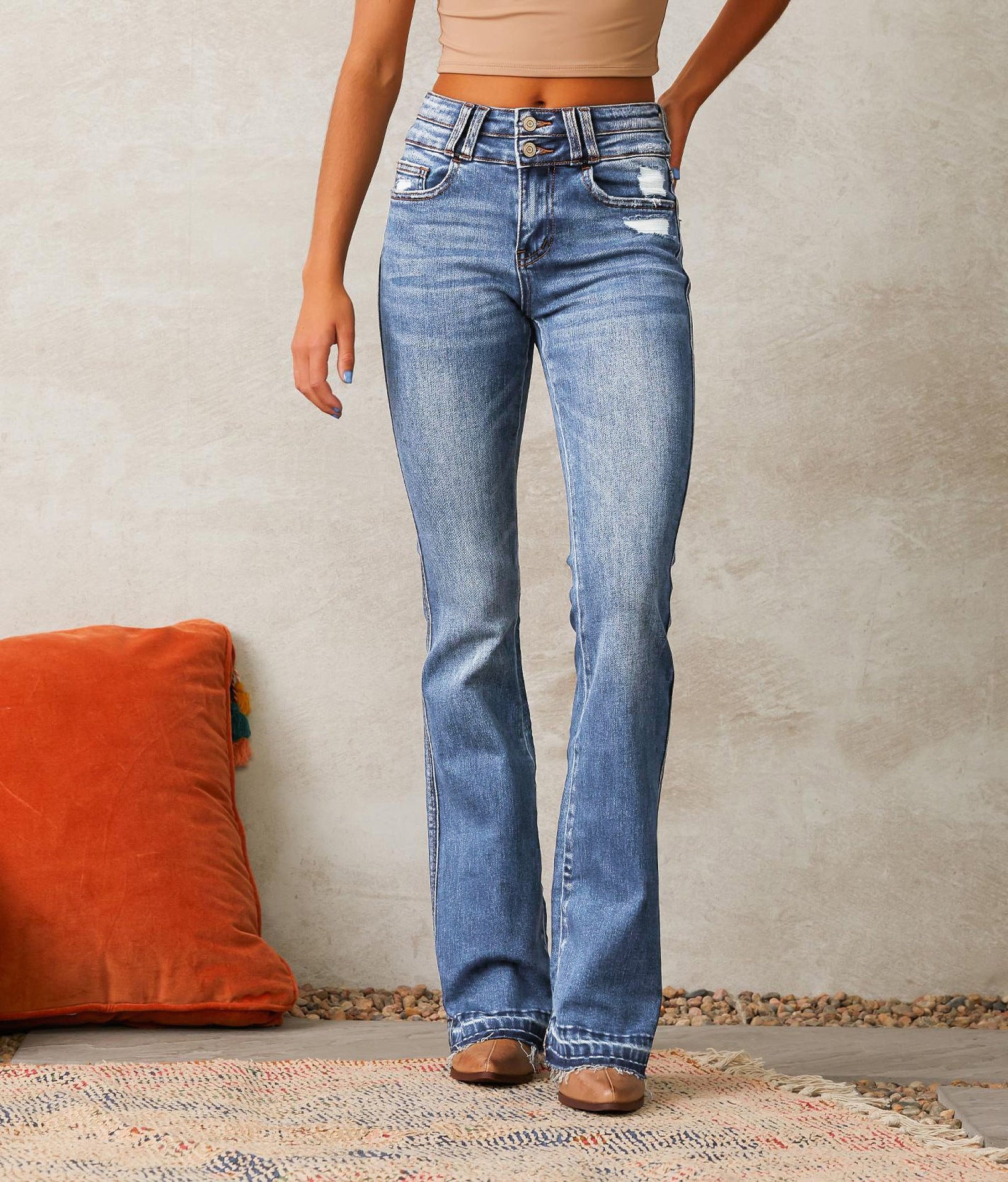 Eléane | Jean bootcut taille haute sculptant