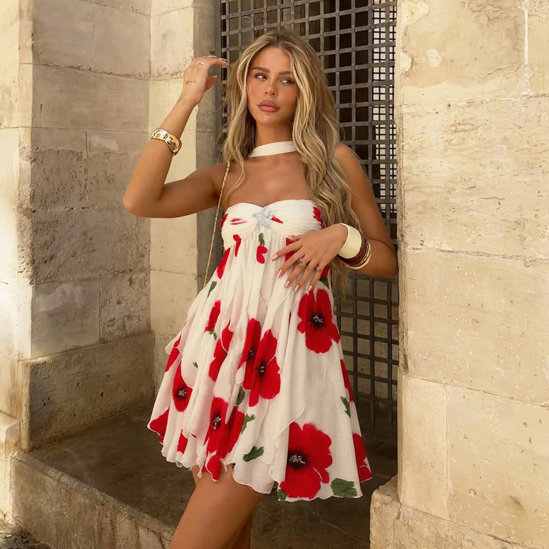 Aria | Romantische halterjurk met zomerse flair