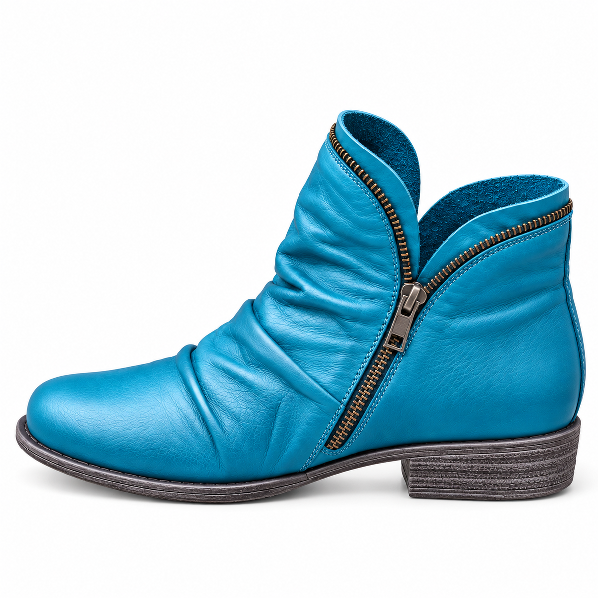 Mélodie | Bottines à petit talon et finition texturée