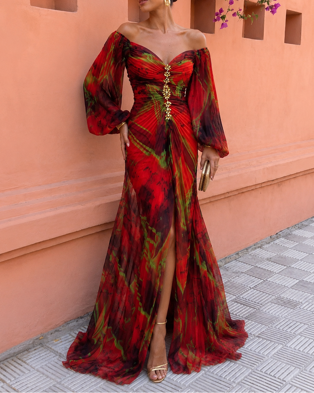 Aurélie | Robe Longue Plissée