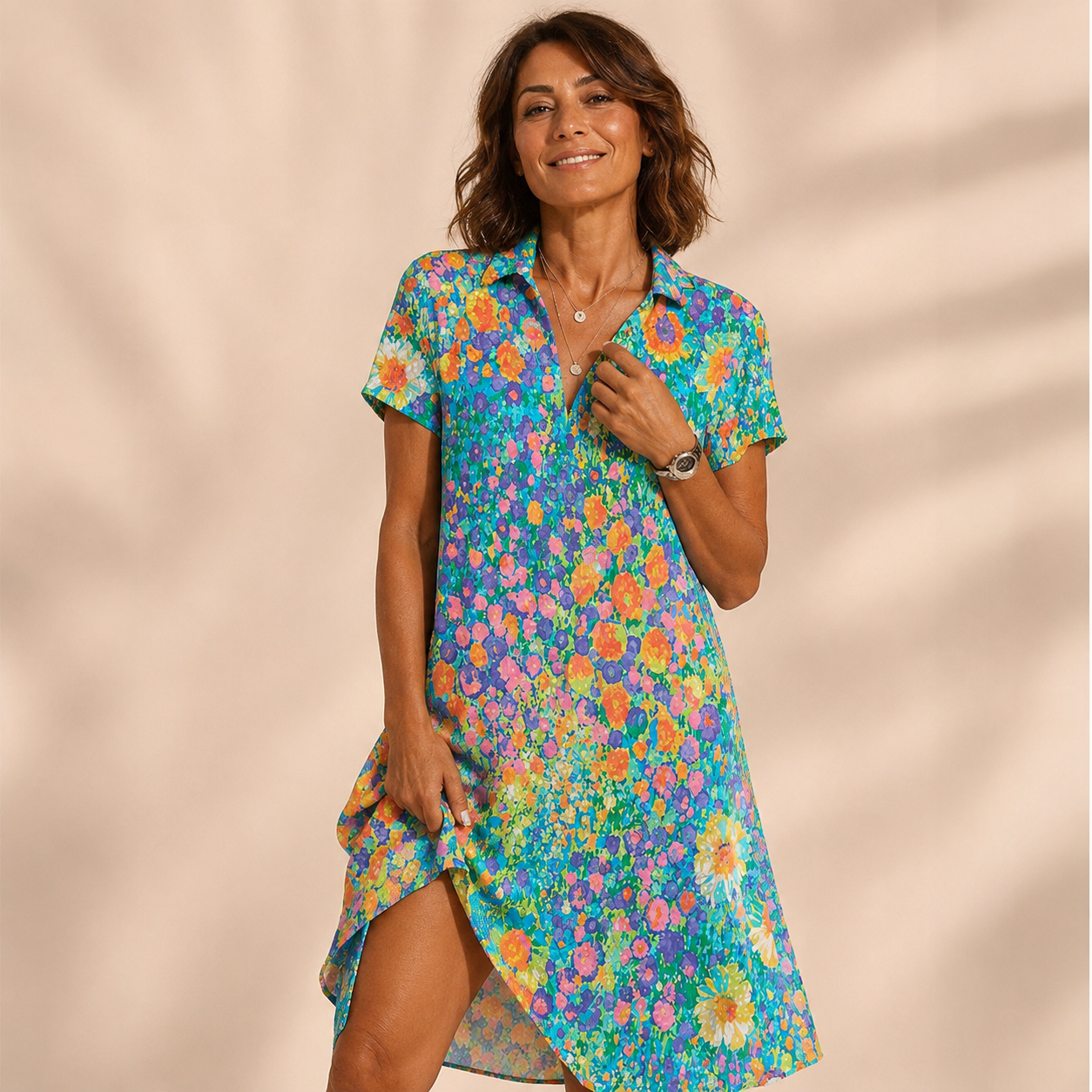 Margaret | Robe Midi Décontractée à Pois