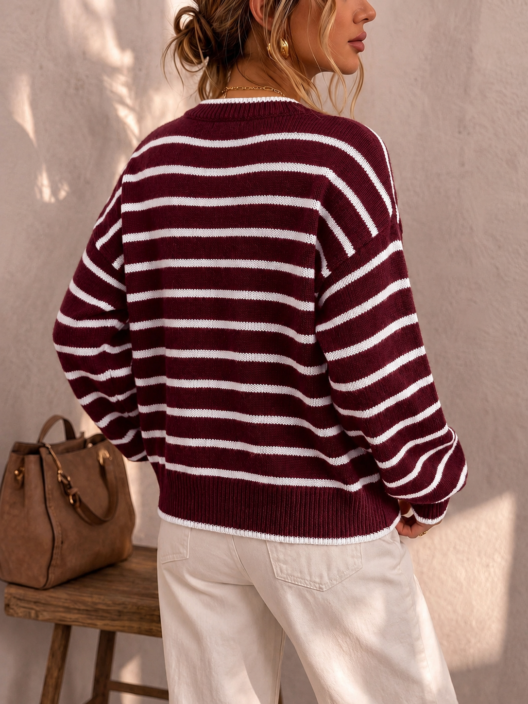 Céliane | Cardigan rayé tricot chic