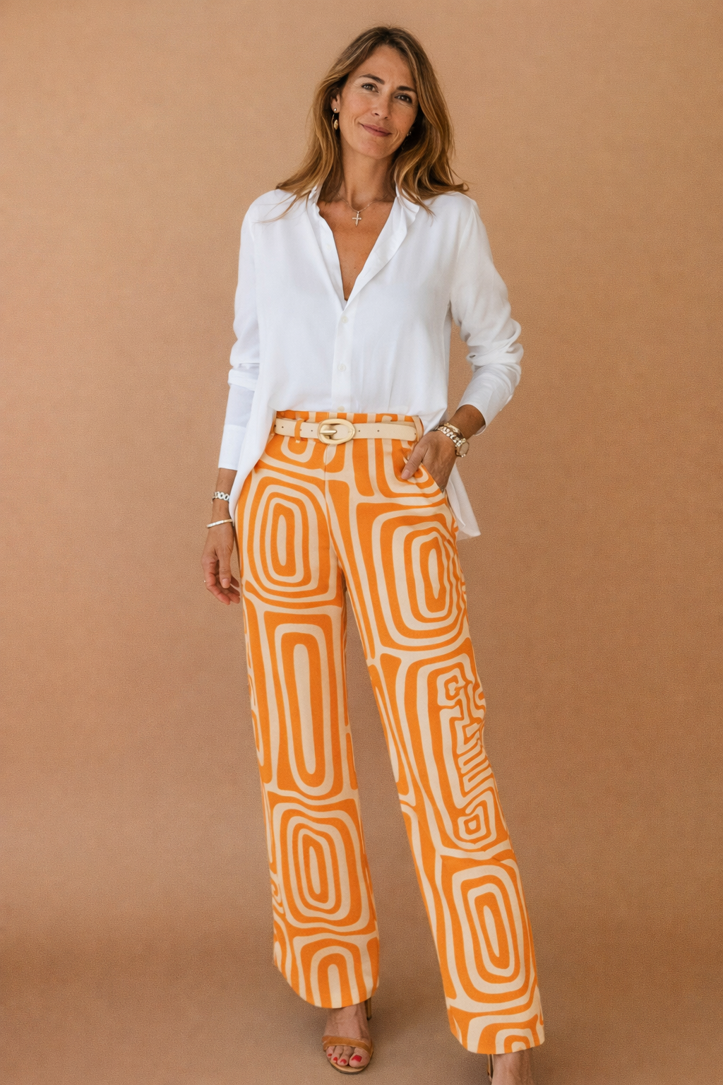 Valérie | Ensemble élégant avec pantalon imprimé