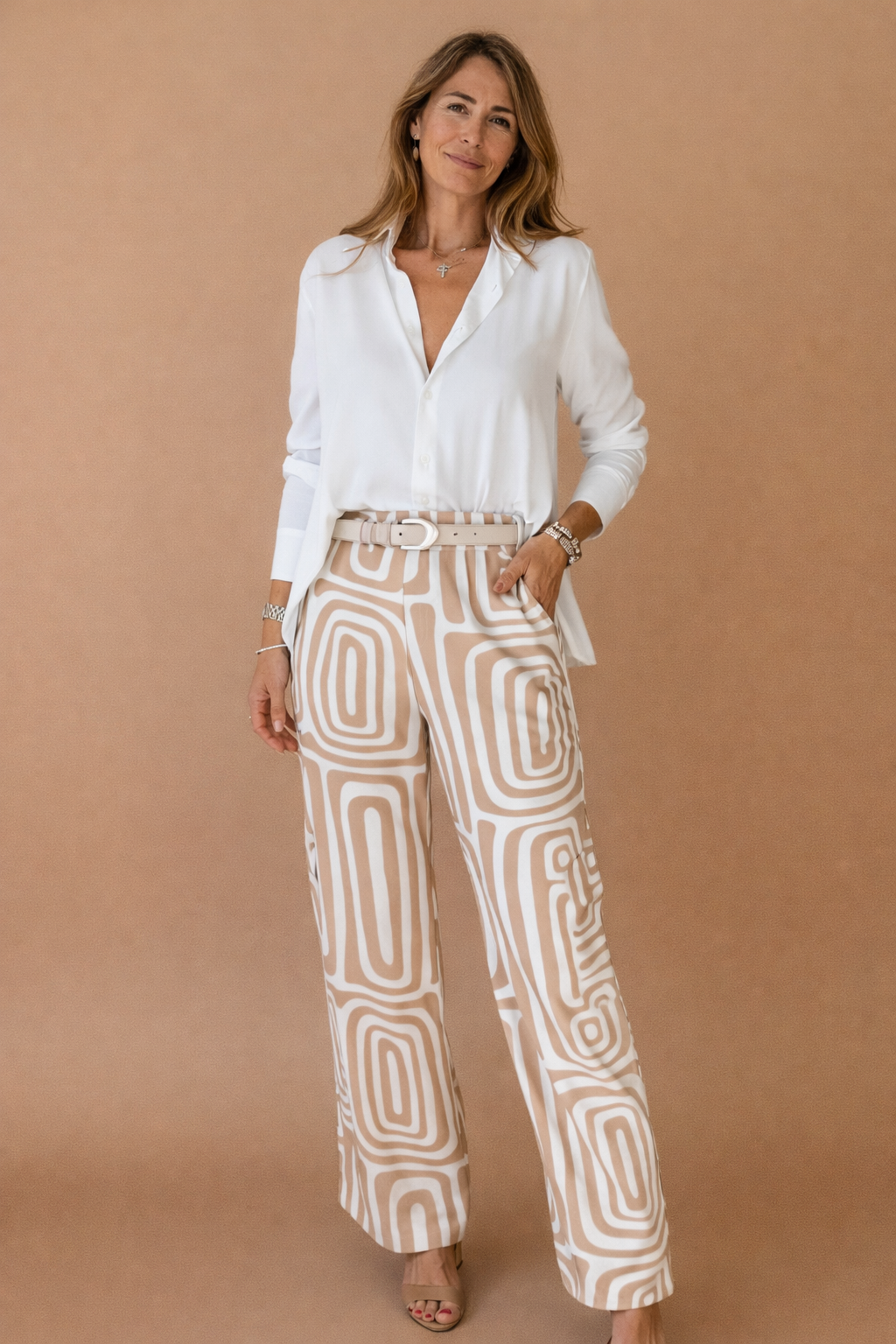 Valérie | Ensemble élégant avec pantalon imprimé