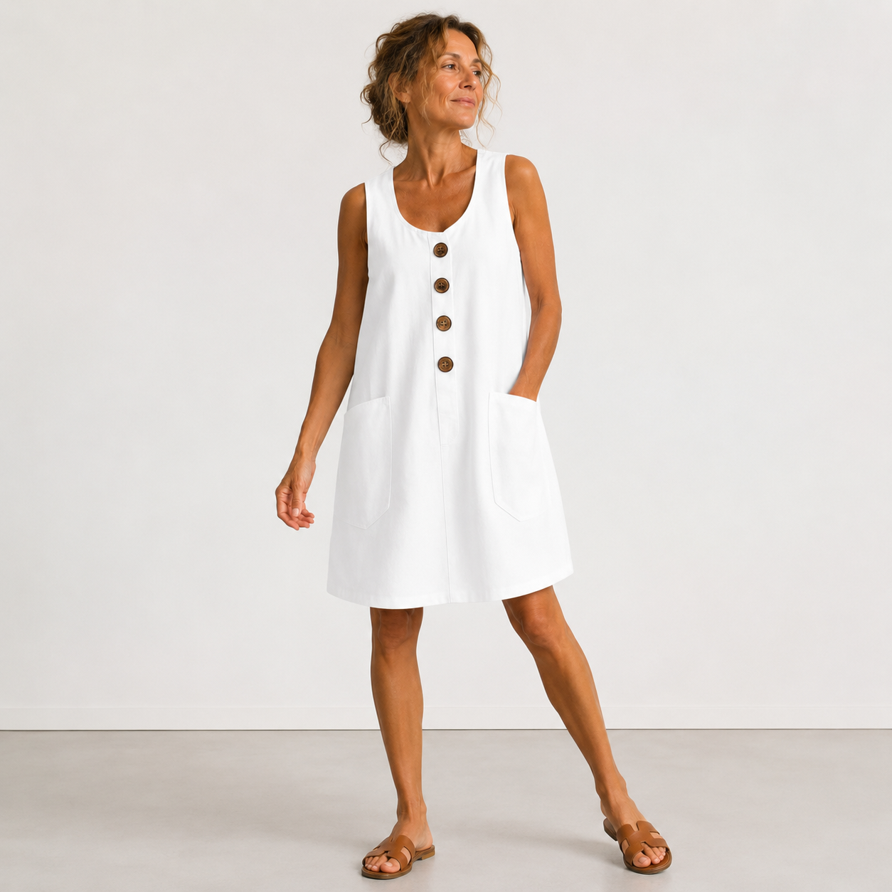 Romane | Robe d'Été à Boutons