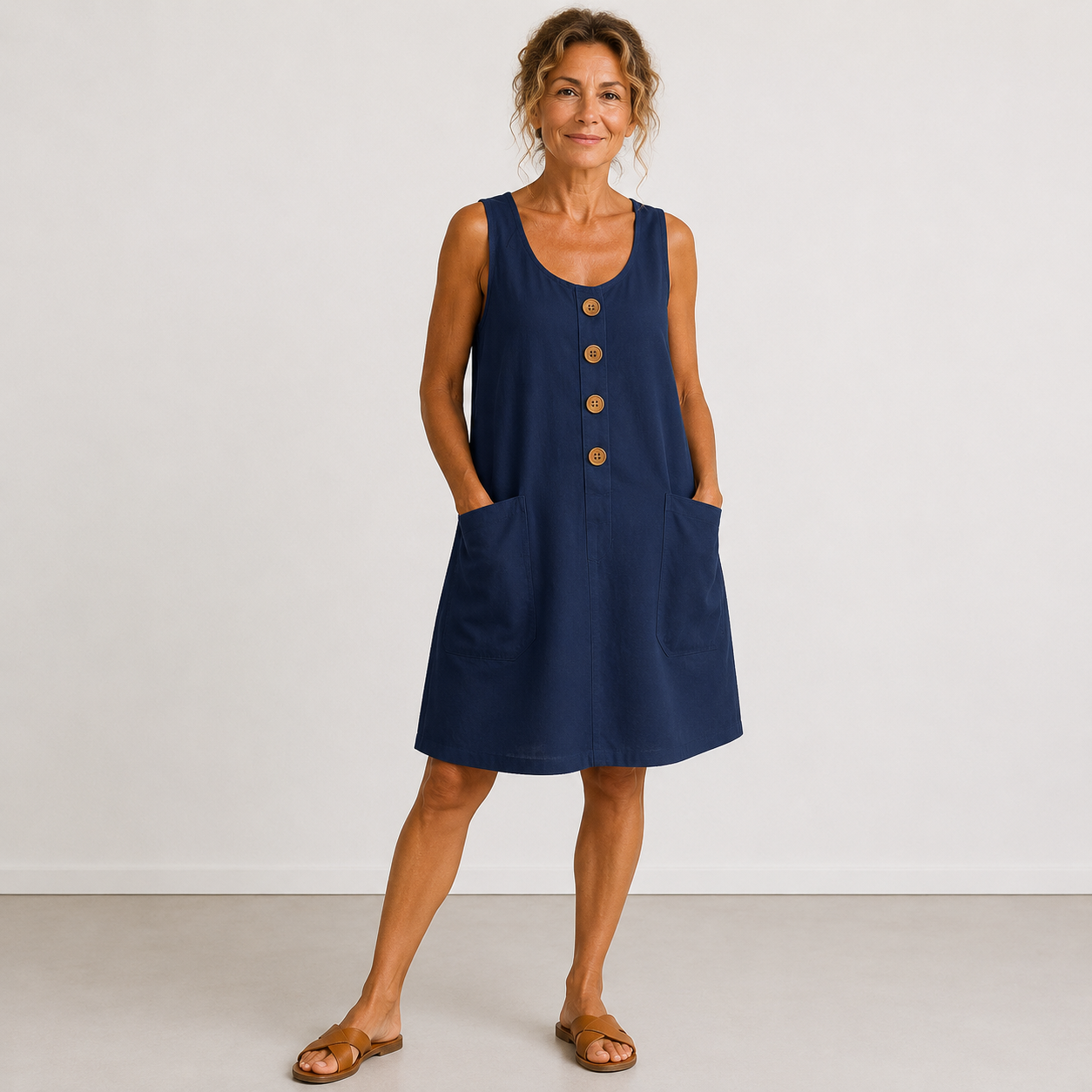 Romane | Robe d'Été à Boutons