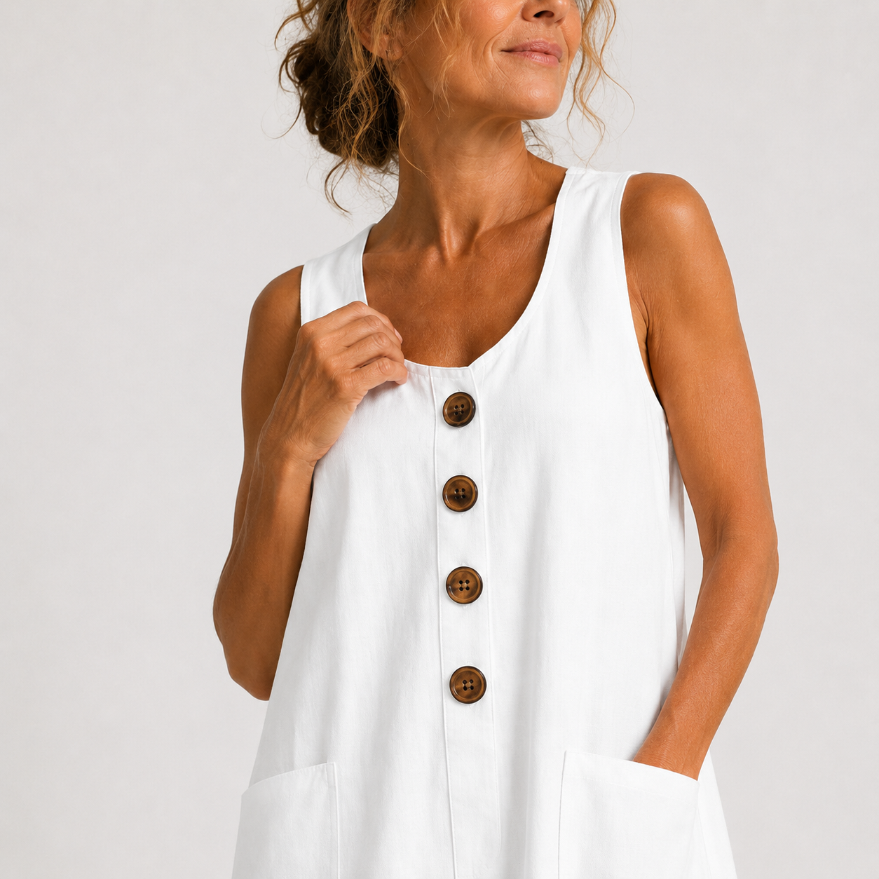 Romane | Robe d'Été à Boutons