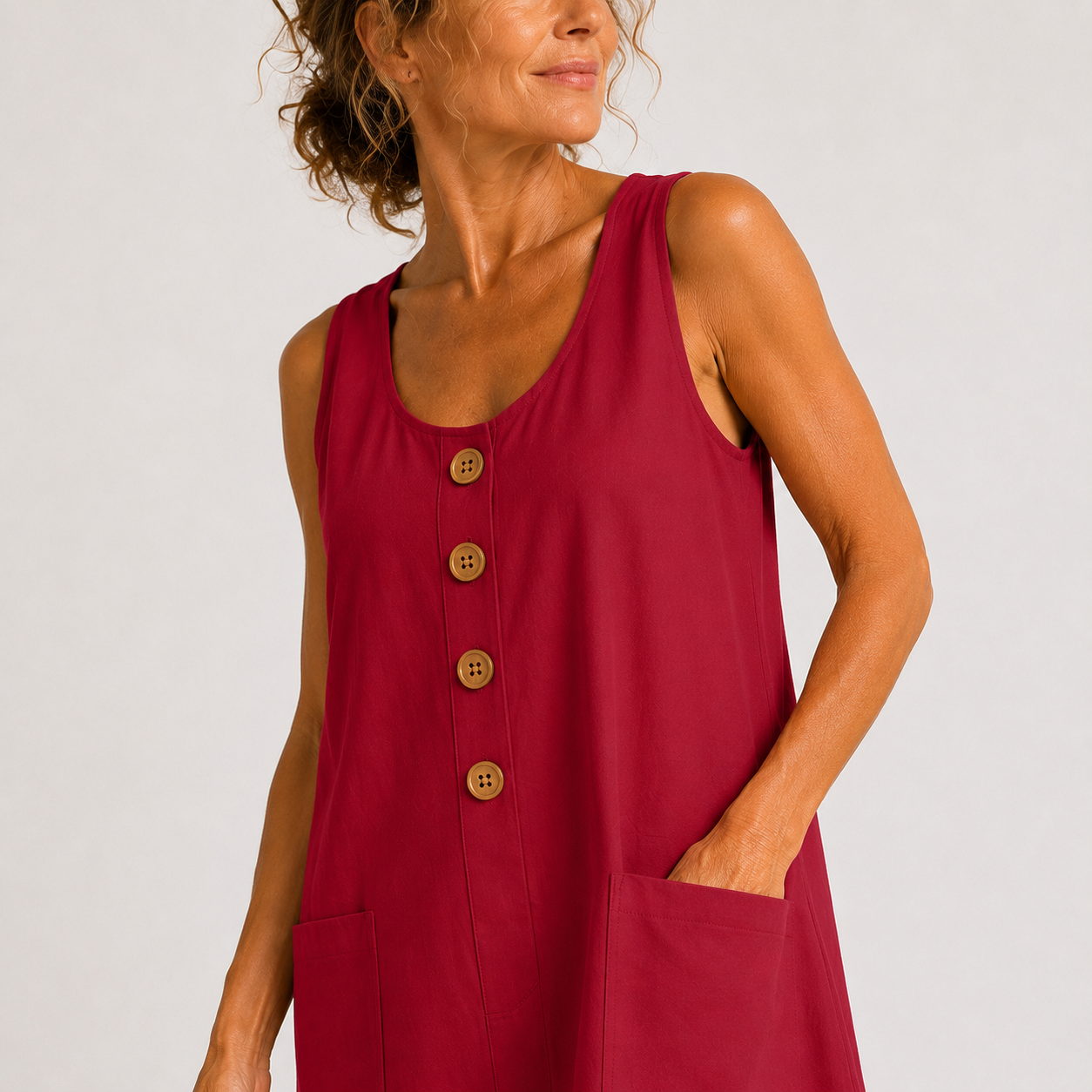 Romane | Robe d'Été à Boutons