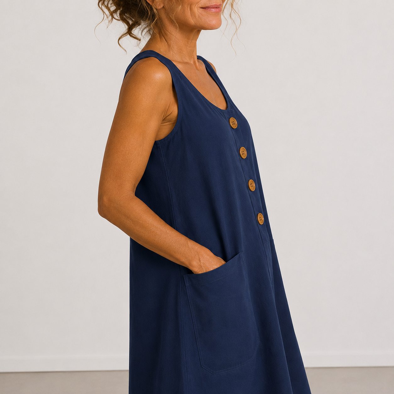 Romane | Robe d'Été à Boutons
