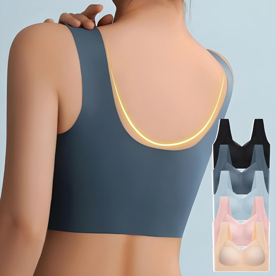 Séraphine | Pack de 5 soutiens-gorge sculptants décolleté V en mesh