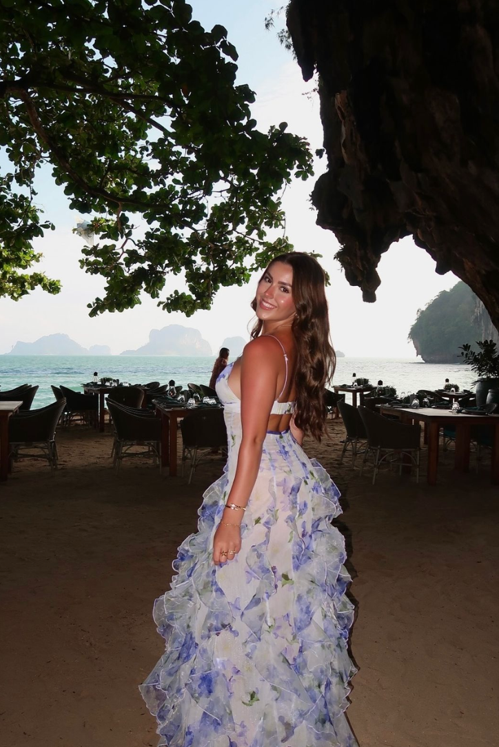 Maisie | Romantische ruffle maxi-jurk met bloemenprint