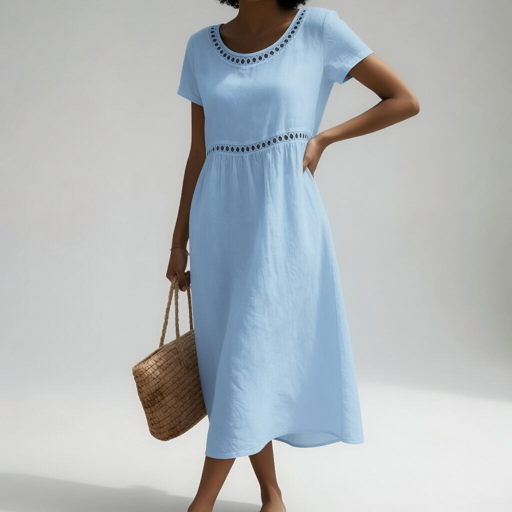 Livia | Robe Fluide à Détails Ajourés