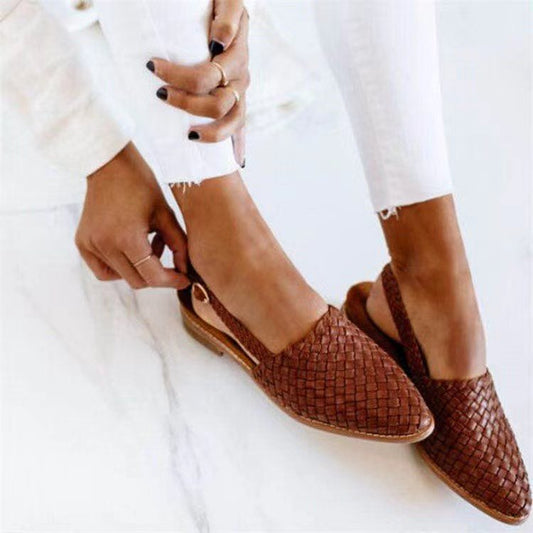 Ava | Gevlochten slingback instapper