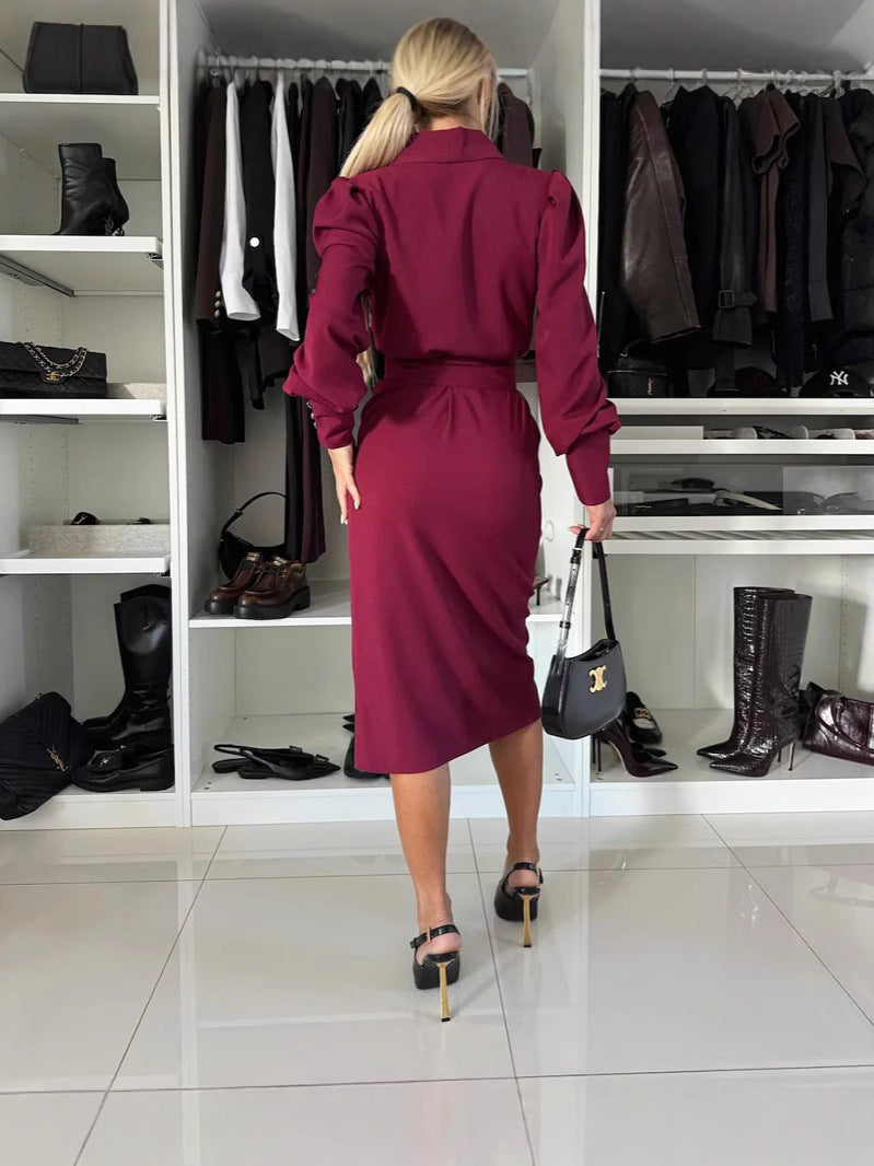 Clara | Robe cache-cœur élégante à taille ceinturée