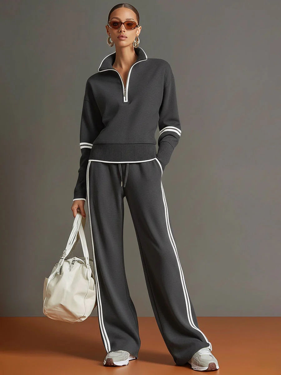 Aglaé | Ensemble deux pièces zippé et pantalon large