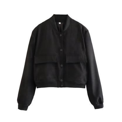 Senna | Minimal bomber met utility pockets
