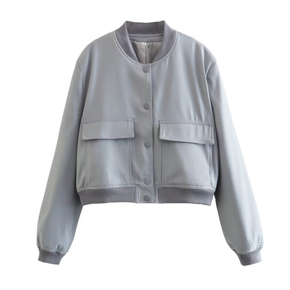 Senna | Minimal bomber met utility pockets