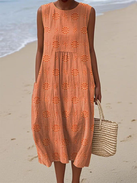 Elodie | Zomerse midi-jurk met geborduurde details