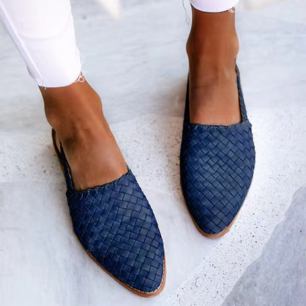 Ava | Gevlochten slingback instapper