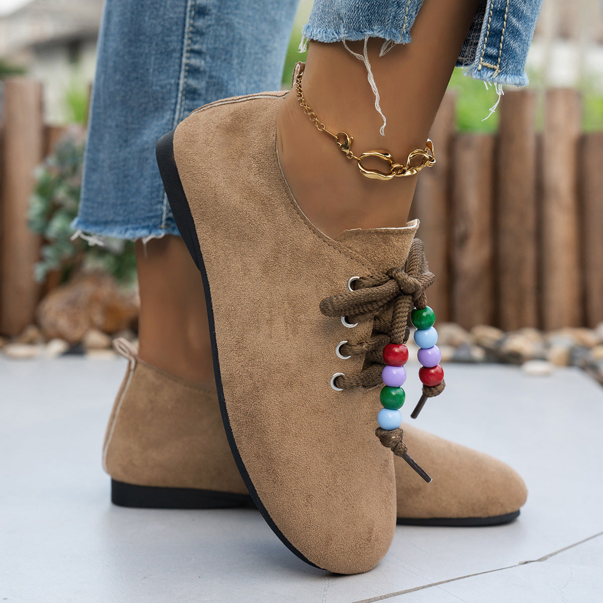 Sidonie | Mocassins en suédine à détail perlé