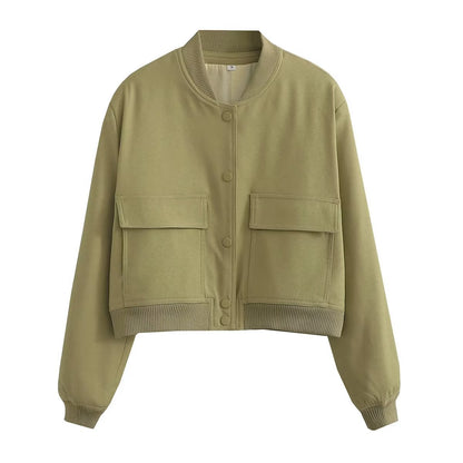 Senna | Minimal bomber met utility pockets