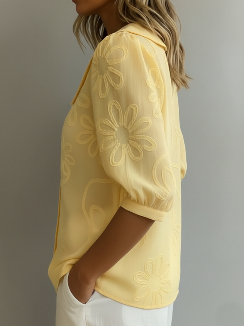 Sara | Blouse à fleurs brodées
