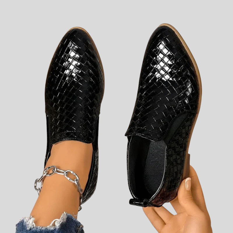 Ysaline | Bottines tressées à talon bloc