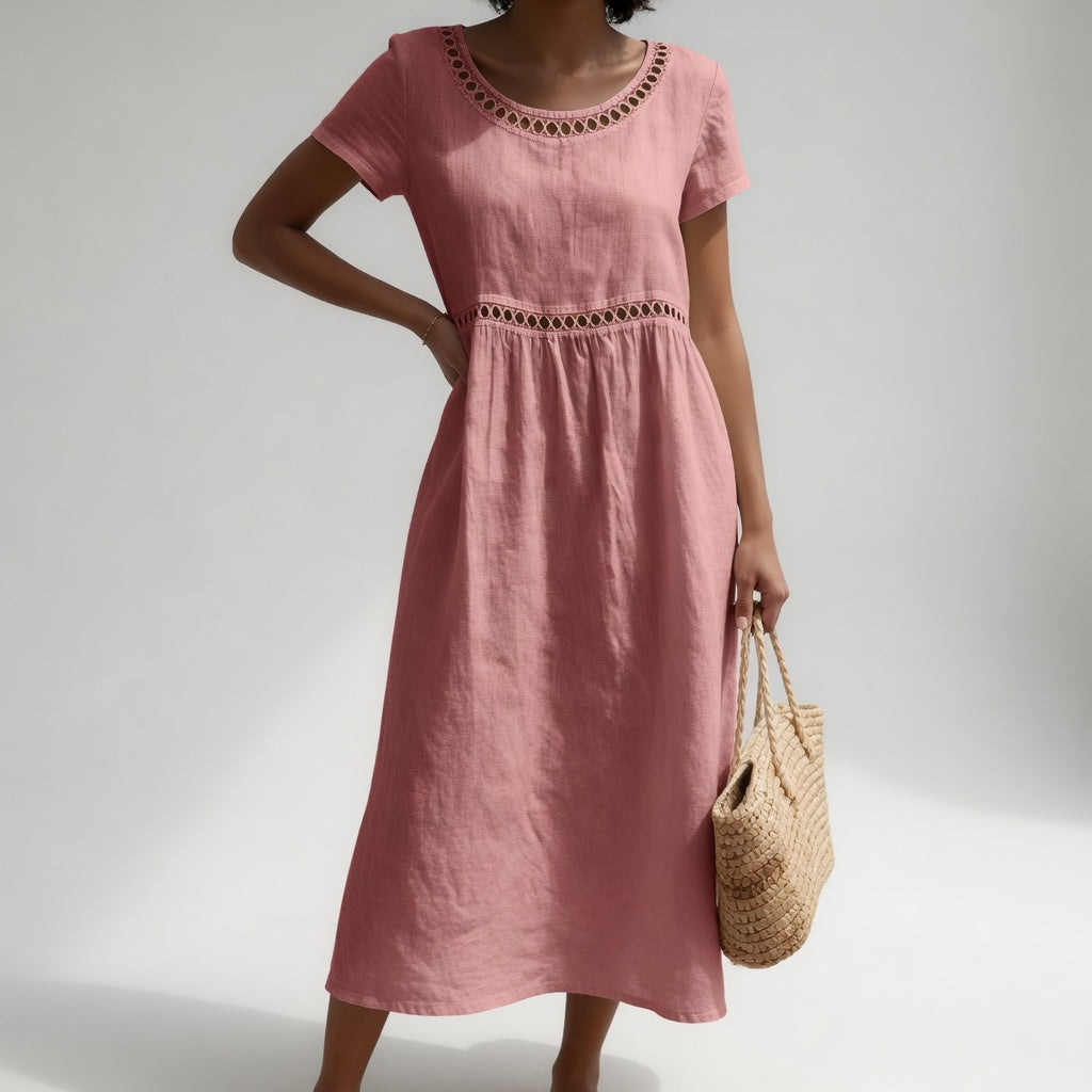 Livia | Robe Fluide à Détails Ajourés