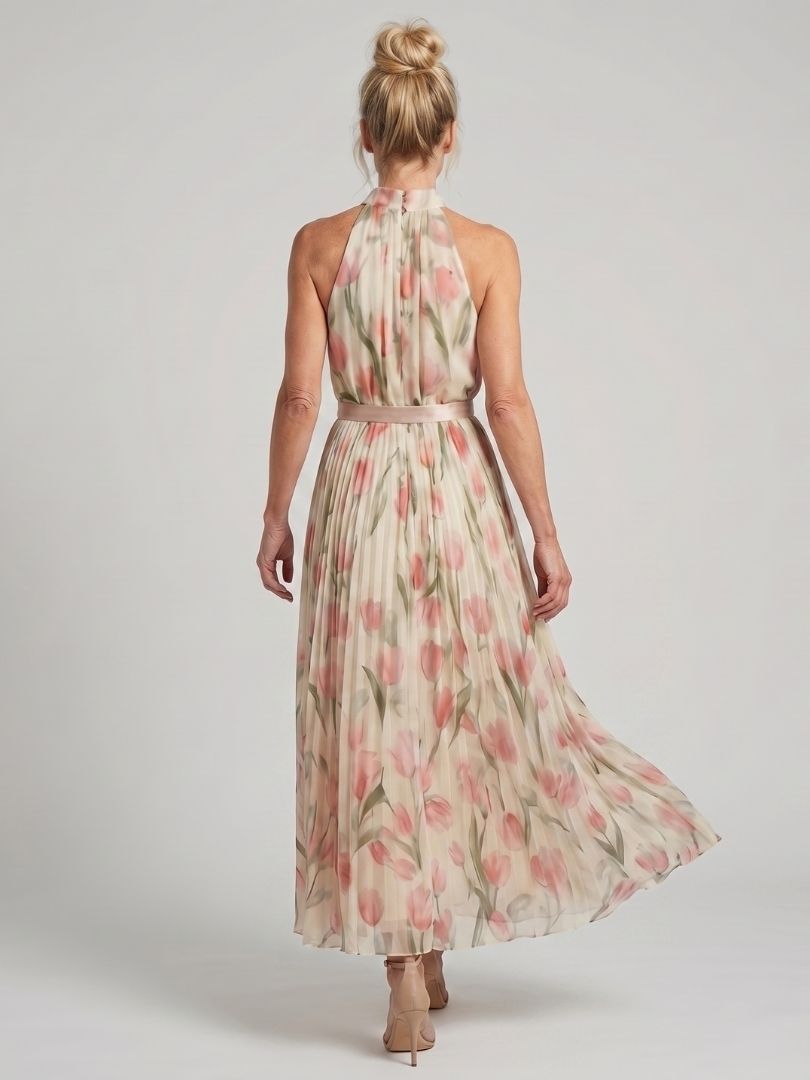 Élodie | Robe Midi Fleurie Élégante
