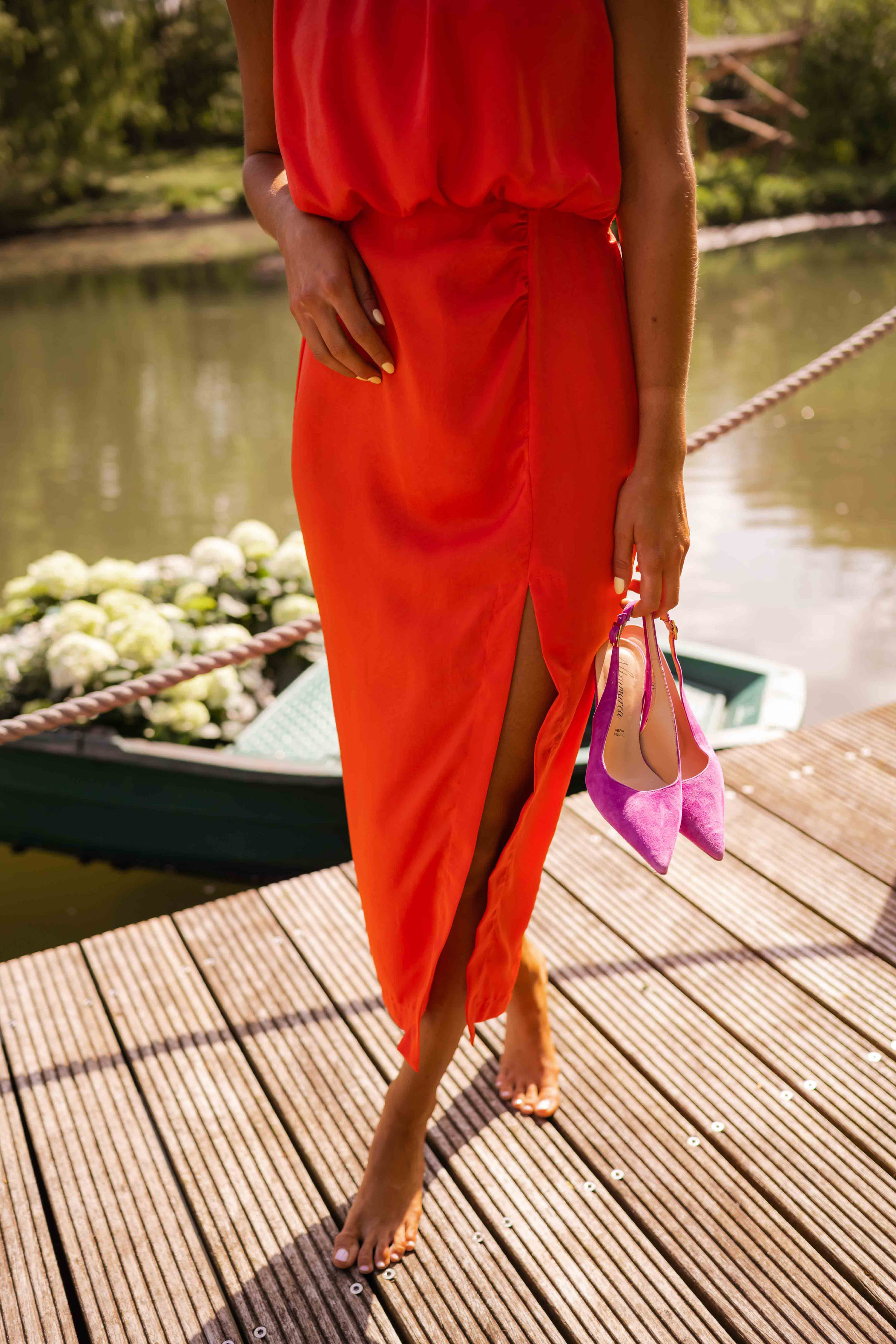 Laluna | Robe Midi Élégante Drapée