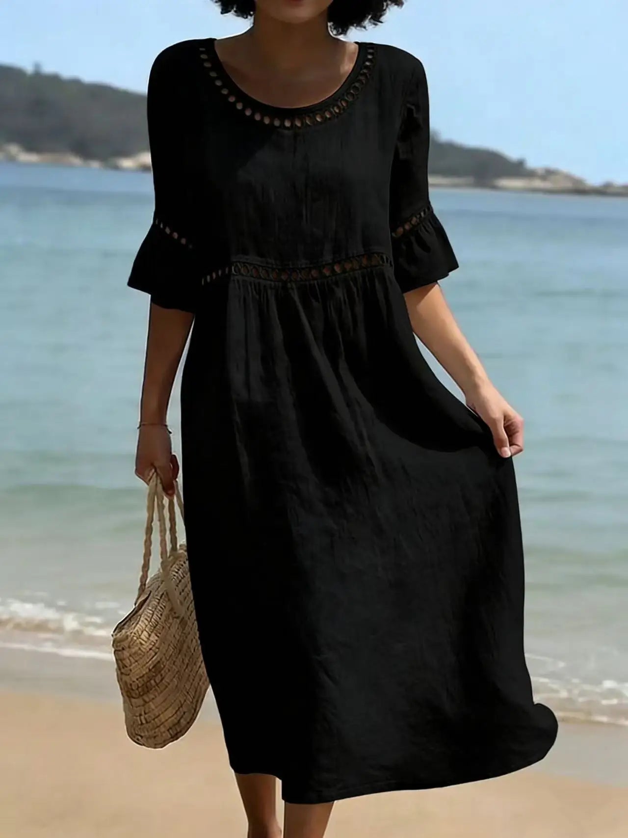Elenora | Robe Longue à Détails Ajourés