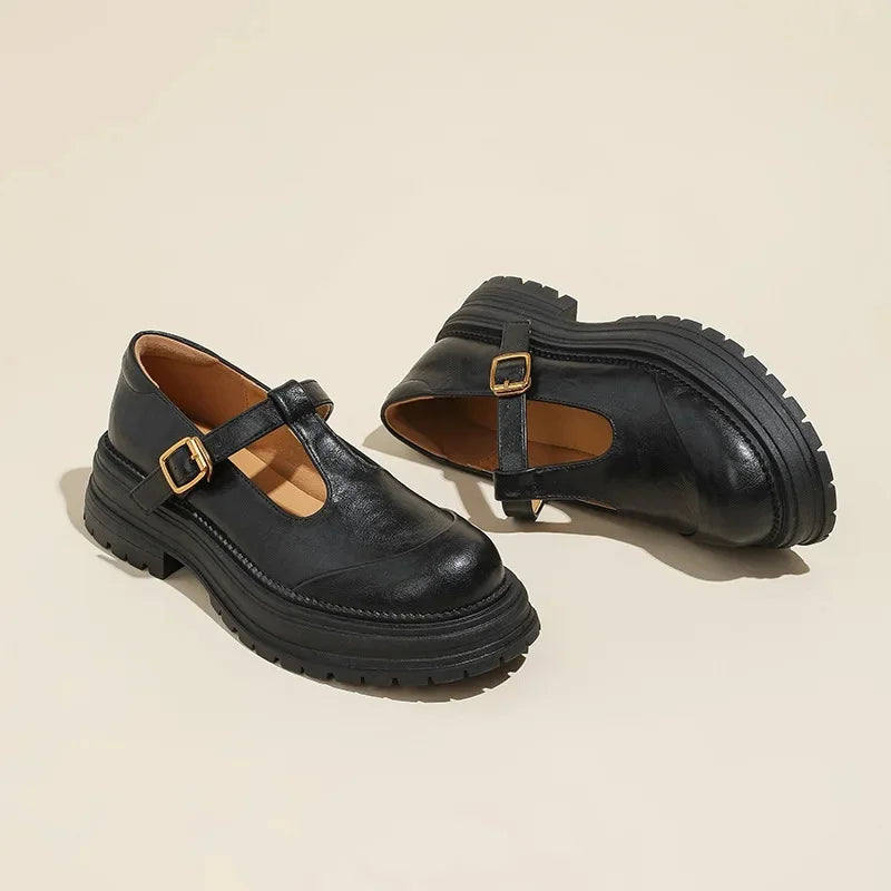 Emilia | Chaussures Mary Jane avec Boucle Dorée