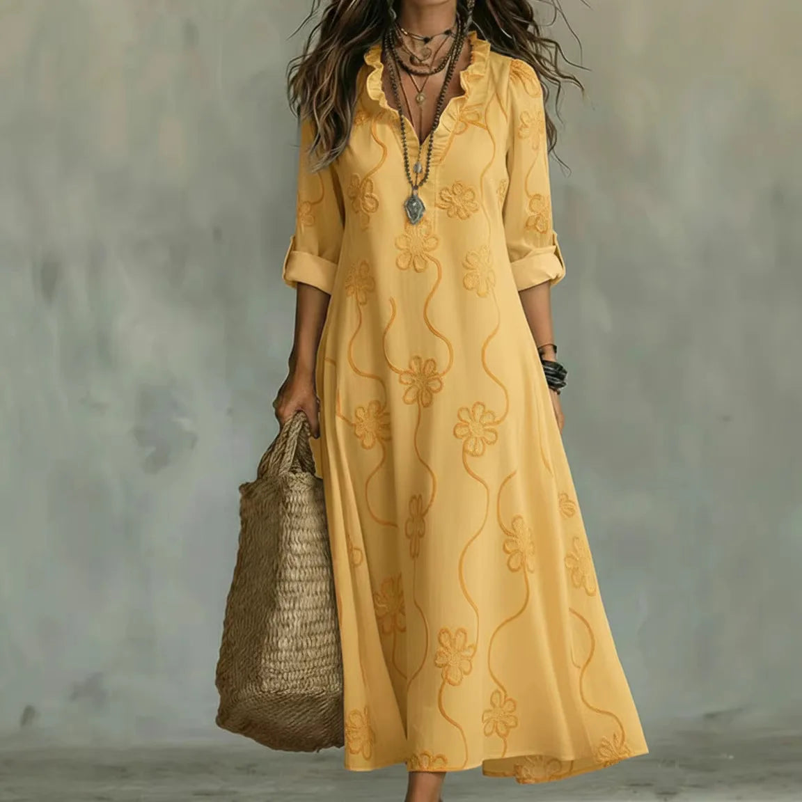 Sienna | Robe Maxi Fleurie Élégante