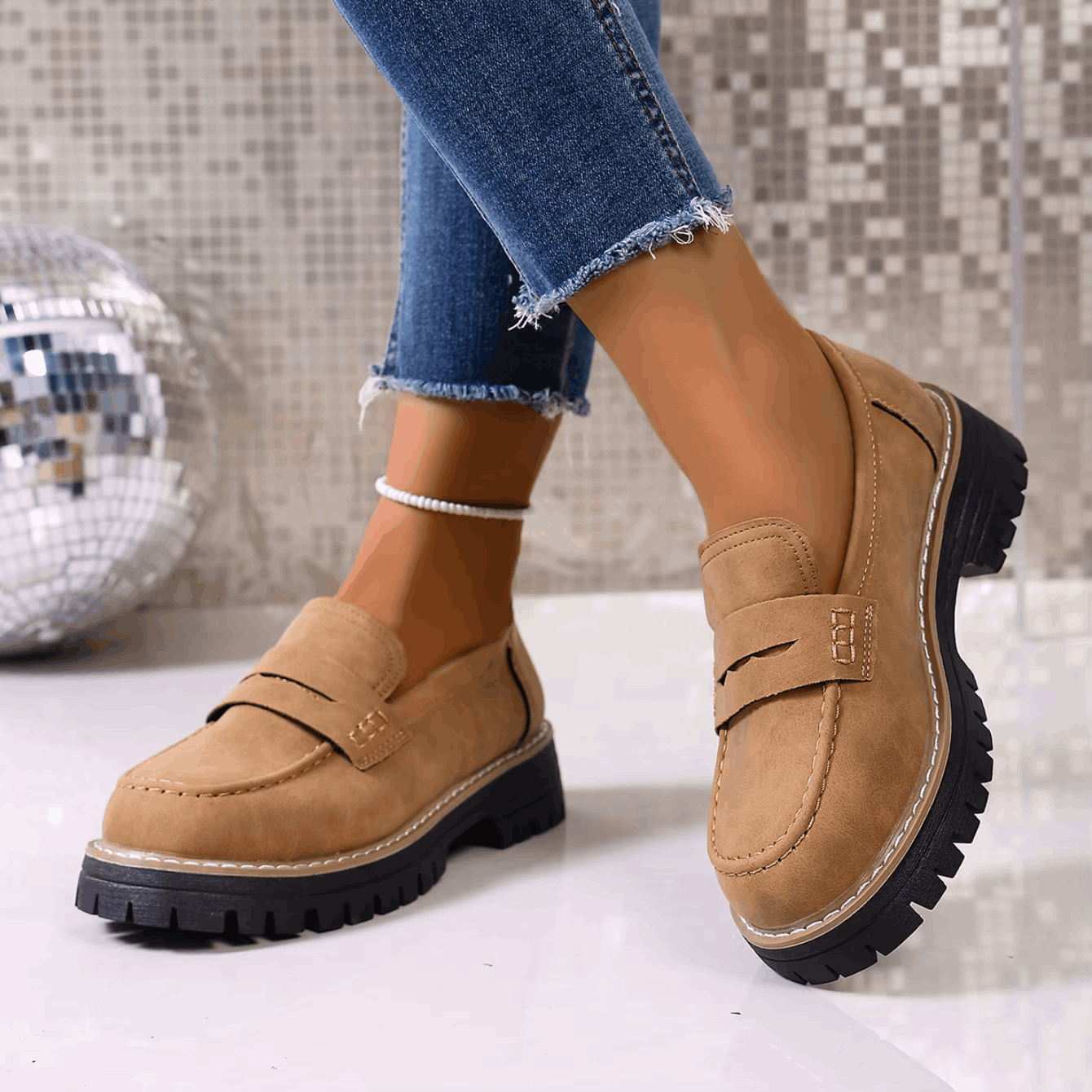 Sophie | Mocassins Confort à Semelle Épaisse