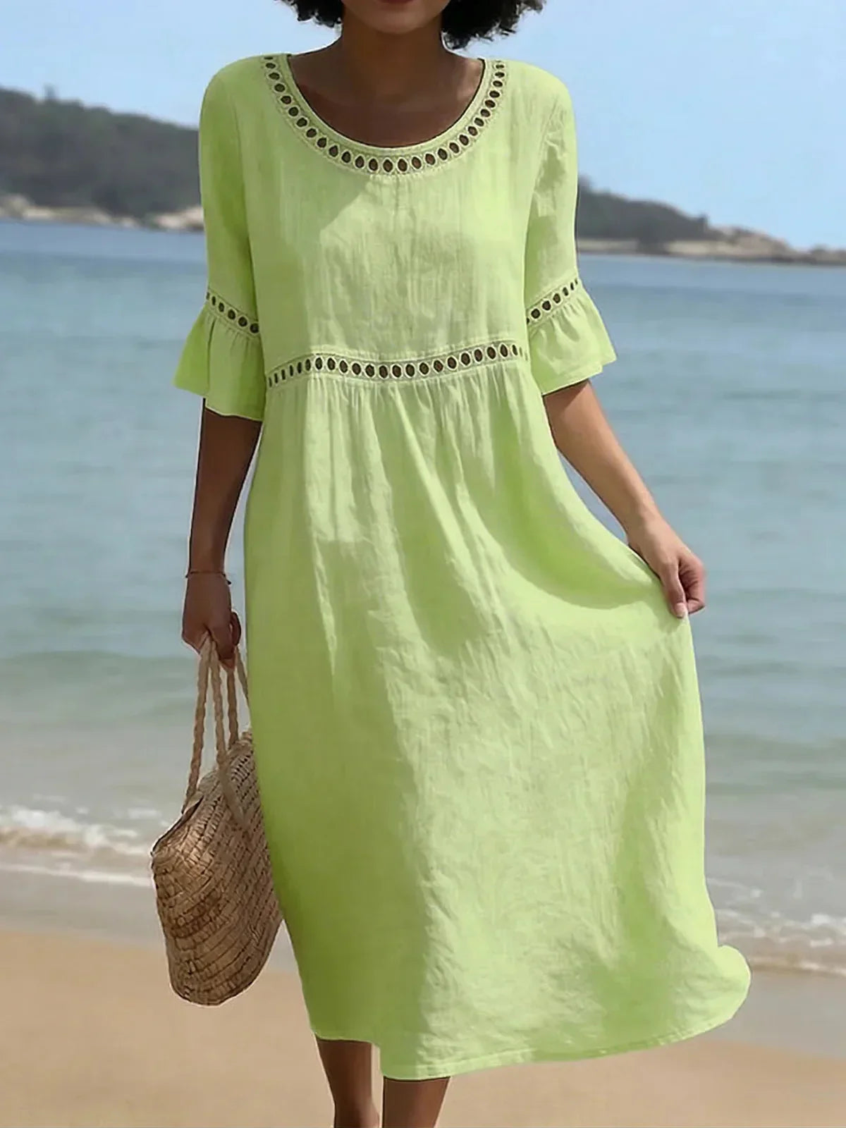 Elenora | Robe Longue à Détails Ajourés