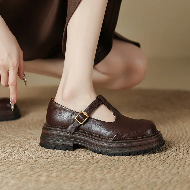 Emilia | Chaussures Mary Jane avec Boucle Dorée