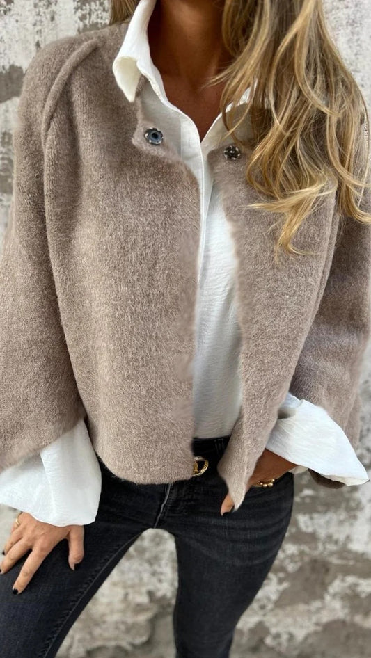 Camille | Elegante open blazer met knoopdetail
