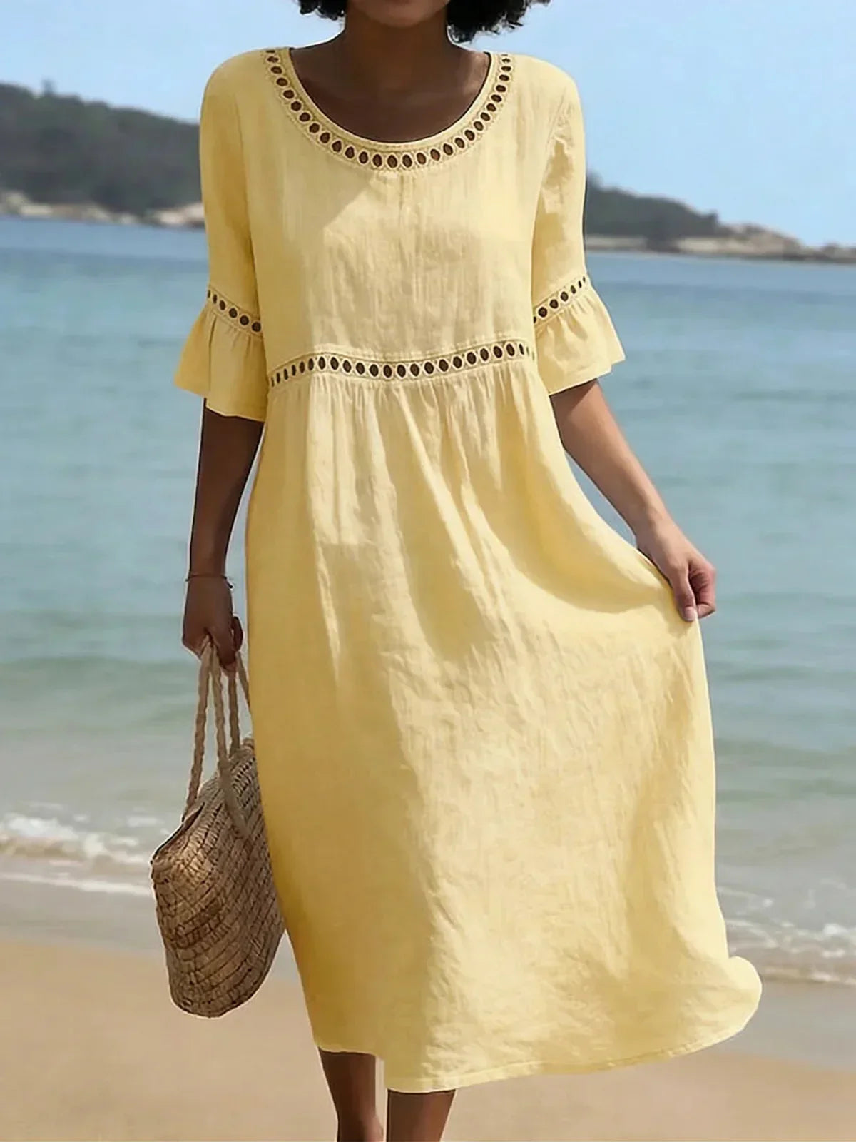 Elenora | Robe Longue à Détails Ajourés