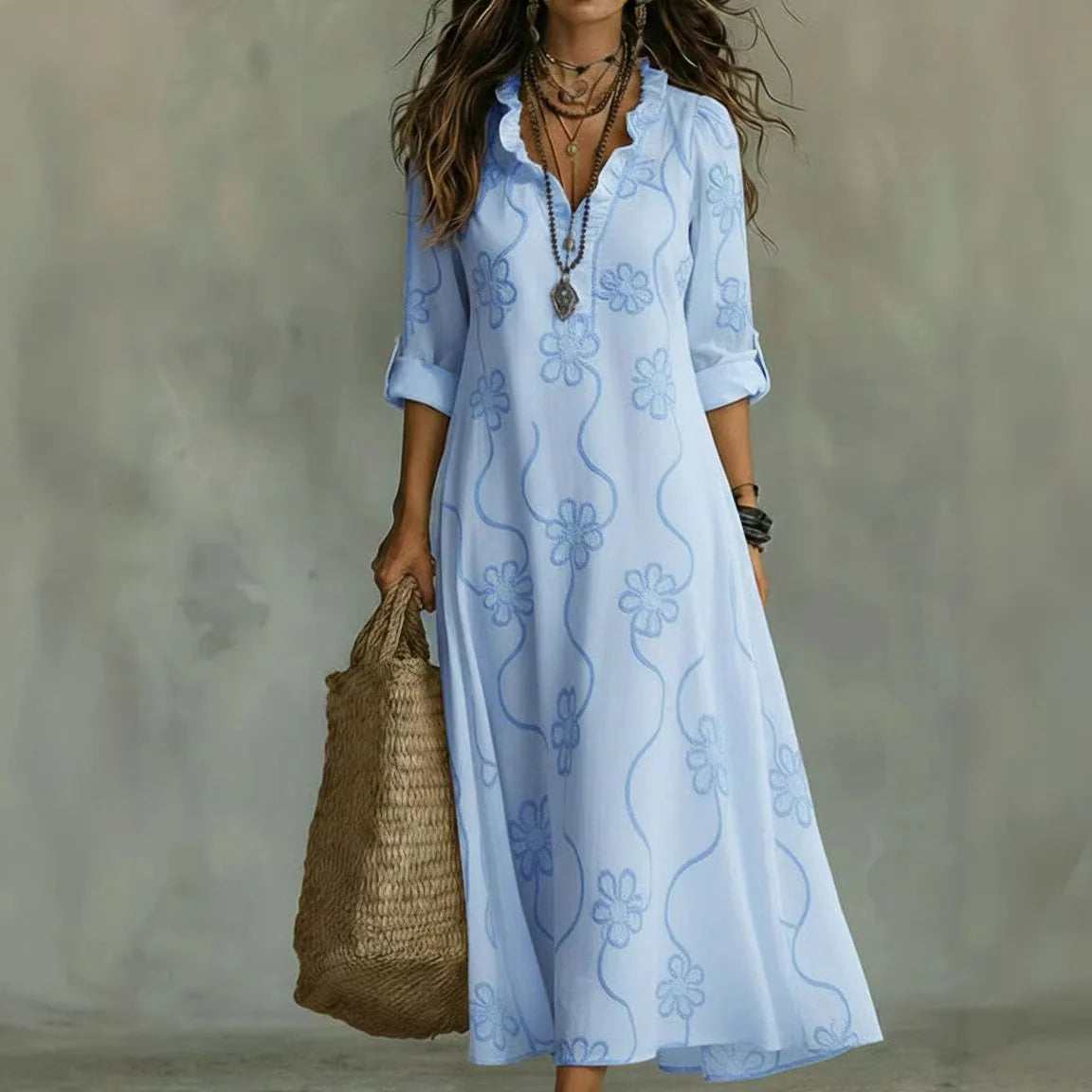 Sienna | Robe Maxi Fleurie Élégante