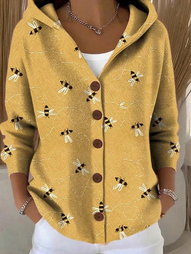 Paloma | Veste en Maille Imprimée avec Capuche