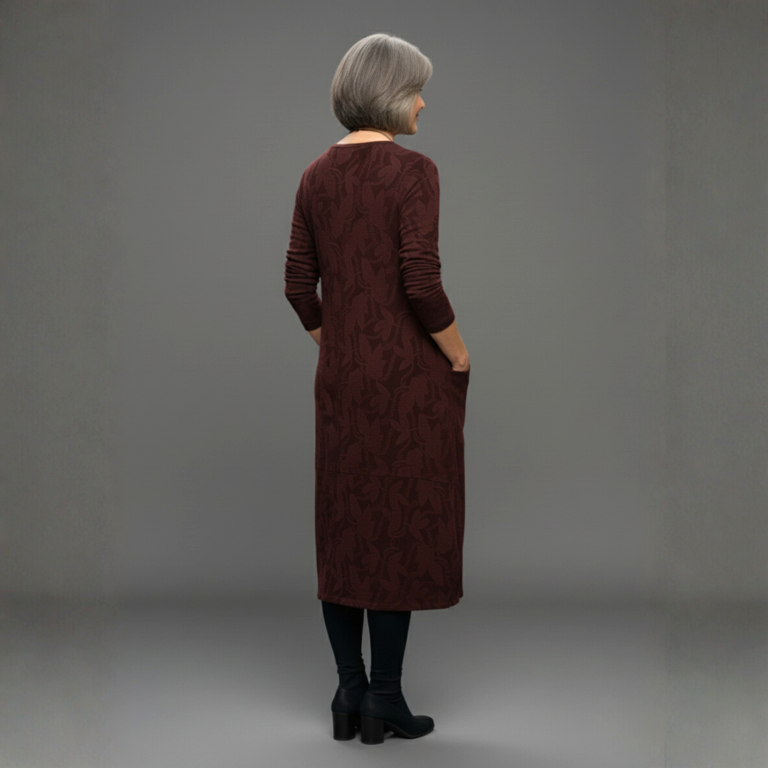 Mara | Robe relaxed à motif feuillage