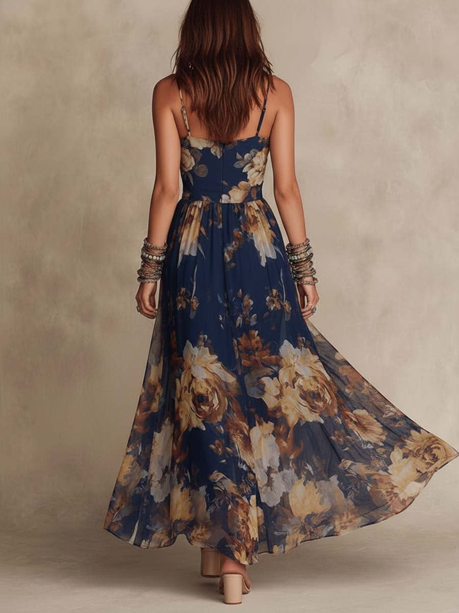 Clara | Robe Longue Fleurie en Mousseline