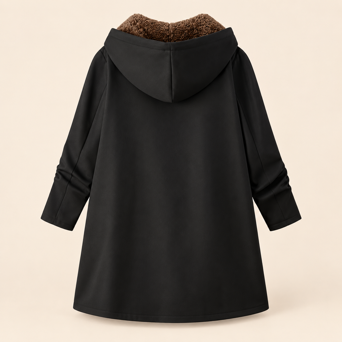 Blandine | Manteau à capuche doublure sherpa