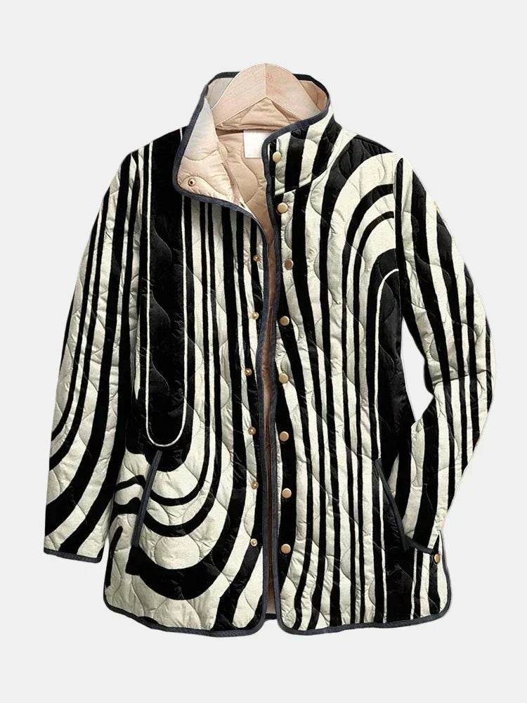 Fabienne | Veste matelassée graphique zébrée