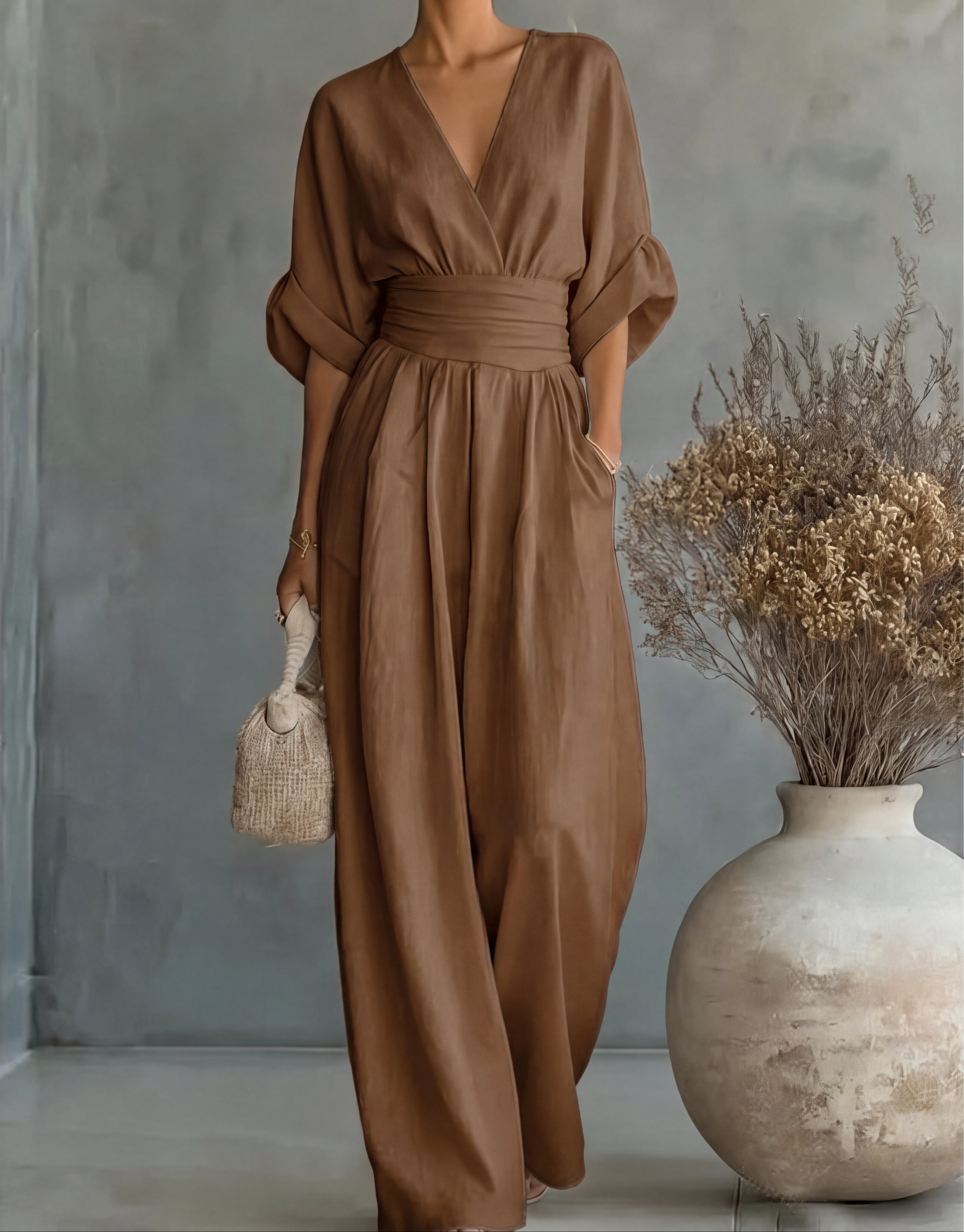 Clemence | Combinaison Élégante à Taille Marquée
