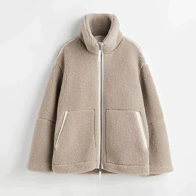 Camille - Veste Teddy détail