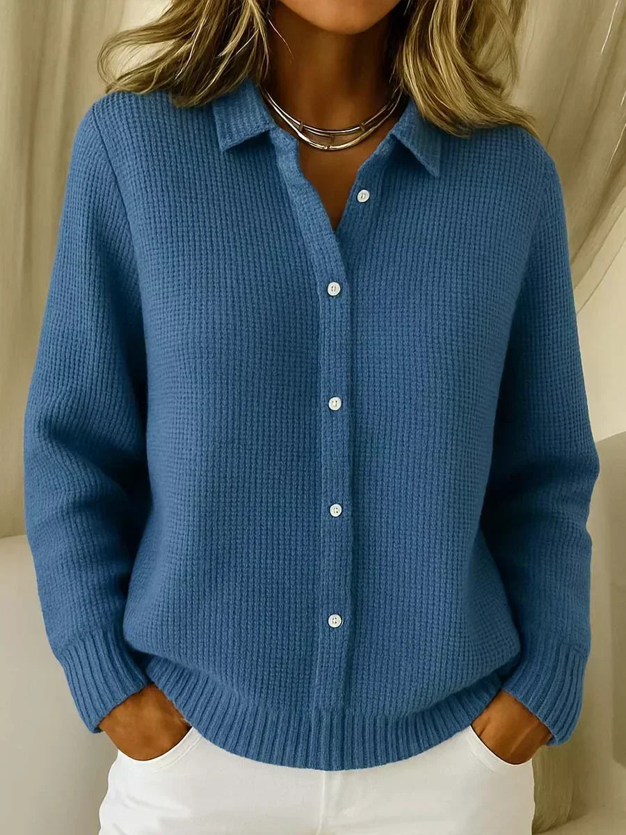 Carmela | Veste en Maille Texturée avec Boutons
